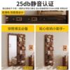 Solid wood hole board dressing mirror integrated door rear rack style wall full body mirror into the entrance hall to hang clothes