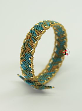 千里江山鱼尾手绳手工编织diy材料包本命年红绳自编情侣礼物手环