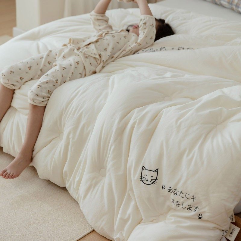 A类不染大豆被!白色冬被加厚2米被芯纯棉空调被全棉春秋被子8斤,淘宝优惠券,粉丝福利购,淘宝优惠卷