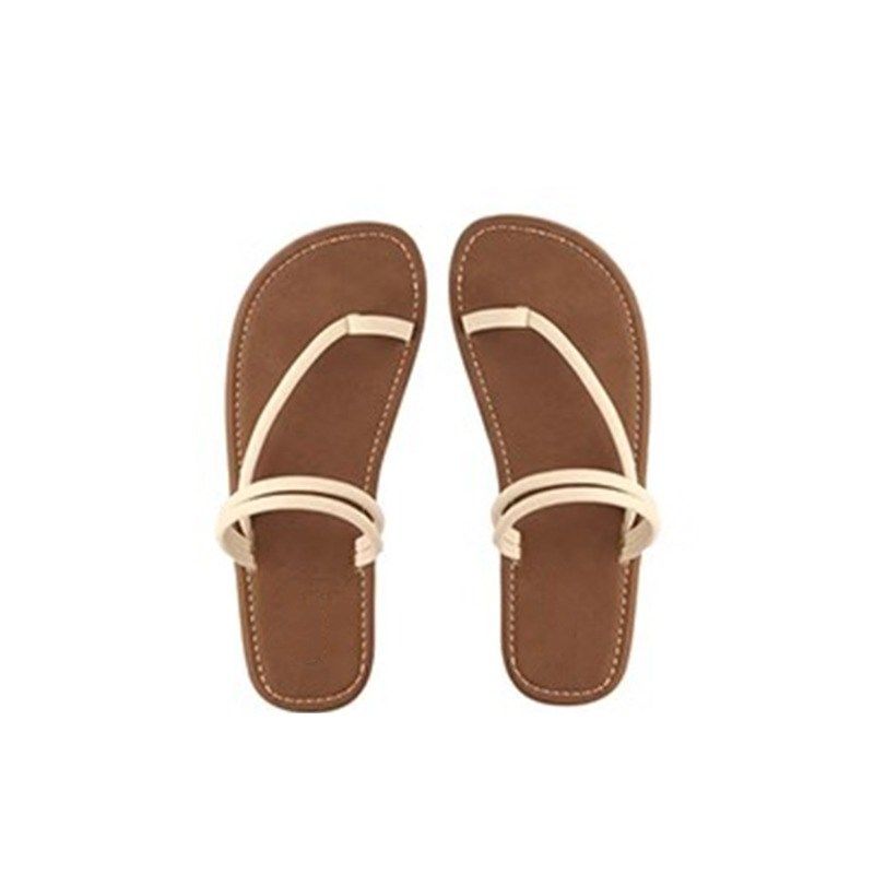 法式细带平底套趾凉鞋女2025新款夏季仙女风两穿一字带外穿凉拖鞋,淘宝优惠券,粉丝福利购,淘宝优惠卷