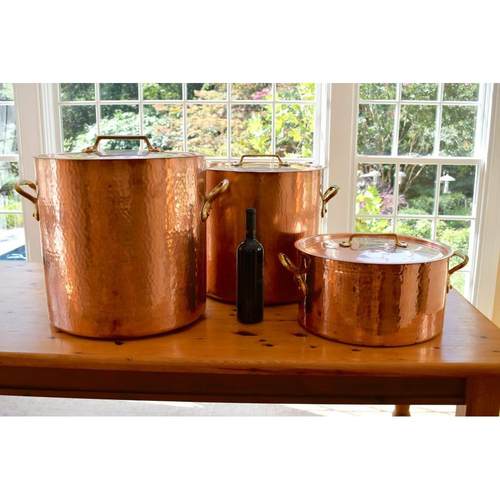 32cm现货 法国产 Mauviel 传统系列特厚镀锡紫铜锅 炖锅 双耳汤锅 - 图3