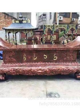 江西厂家定制实木供桌案台优惠贴金神台寺庙元宝桌供台厂家