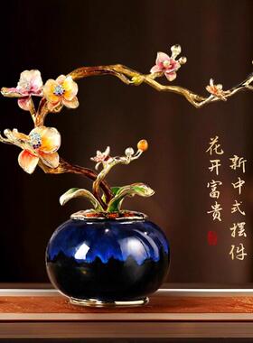 新中式轻奢摆件高级感创意桌面客厅高档玄关家居高端大气装饰礼品