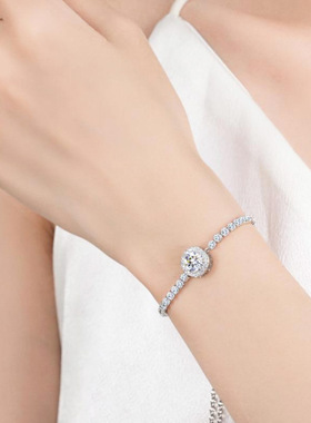 季斓满天星手链女S925银莫桑钻