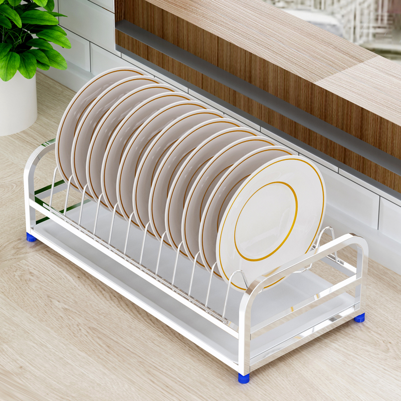 厨房304不锈钢置物架台面碗盘B收纳架多功能洗碗架放碗碟架沥水架 - 图2
