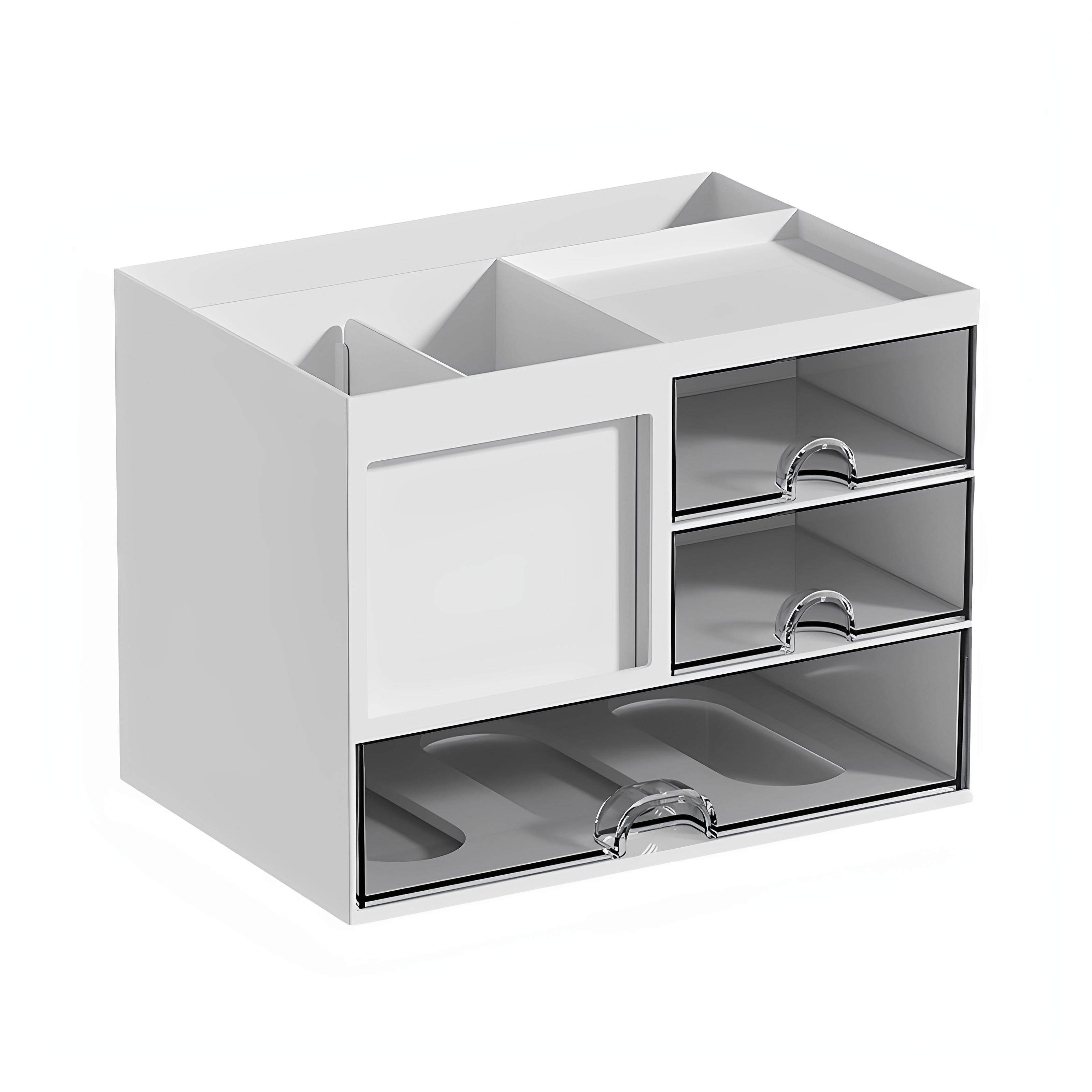 桌面收纳盒化妆品置物架宿舍书桌文具杂物整理盒办公室工位储物盒,淘宝优惠券,粉丝福利购,淘宝优惠卷