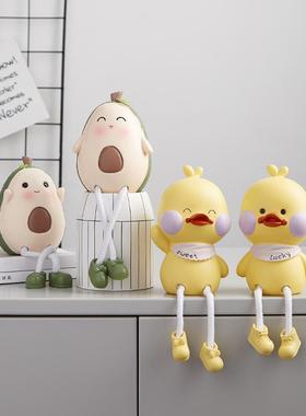 玩偶吊脚娃娃摆件家居创意客厅酒柜小太空人房间卧室置物架装饰品