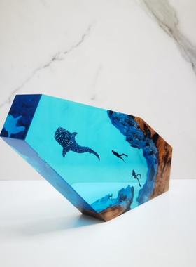 创意海洋家居饰品艺术摆件手工艺品桌面夜灯中秋教师节日生日礼物