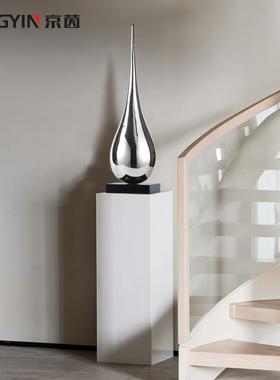 入户玄关水滴装饰品样板房现代简约风客厅电视柜雕塑艺术品摆件