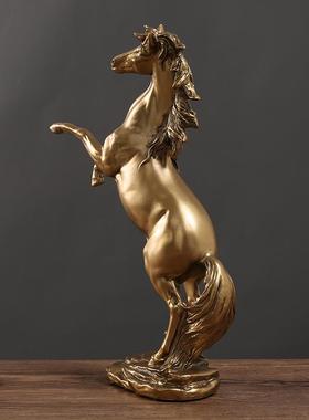 现代书柜酒柜马摆件客厅办公室书架马到成功装饰新中式书房小摆设