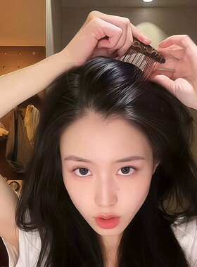 韩系复古豹纹发梳碎发整理神器