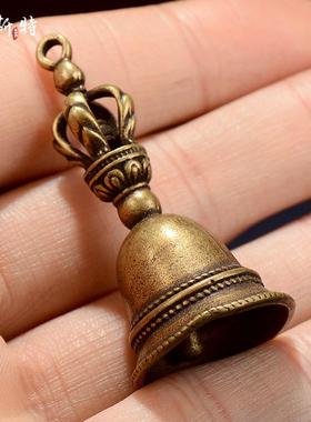 欧斯特 金刚铃金刚杵 五股法铃复古做旧铜铃铛家居佛具用品迷你款