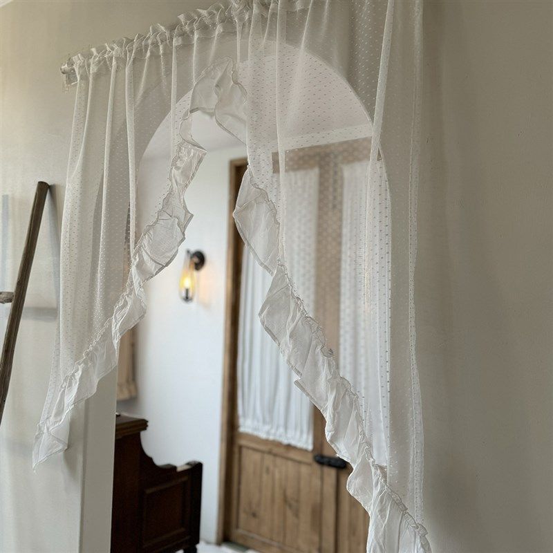 安纳西翅膀帘拱形长幔半帘美式厨房窗帘门帘穿杆可定制,淘宝优惠券,粉丝福利购,淘宝优惠卷