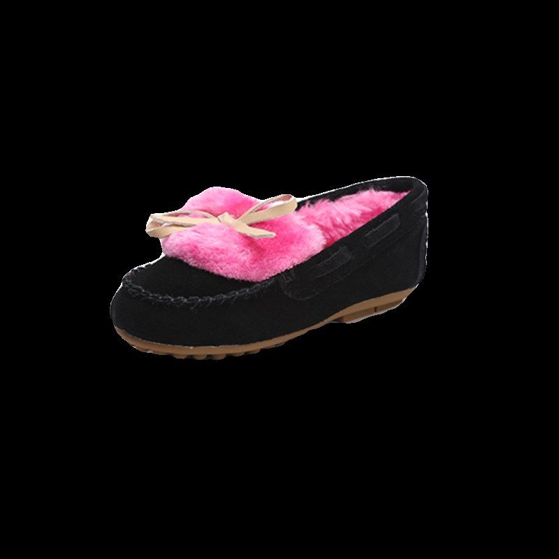 NJ童品 亏清牛翻皮韩版儿童加绒豆豆鞋男女儿童皮鞋冬季 JL-0911,淘宝优惠券,粉丝福利购,淘宝优惠卷