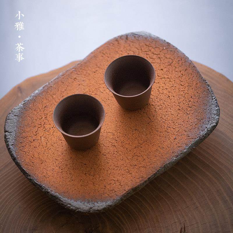 粗陶复古干泡台小型茶盘个人陶瓷家用功夫茶具配件茶托托壶养壶垫,淘宝优惠券,粉丝福利购,淘宝优惠卷