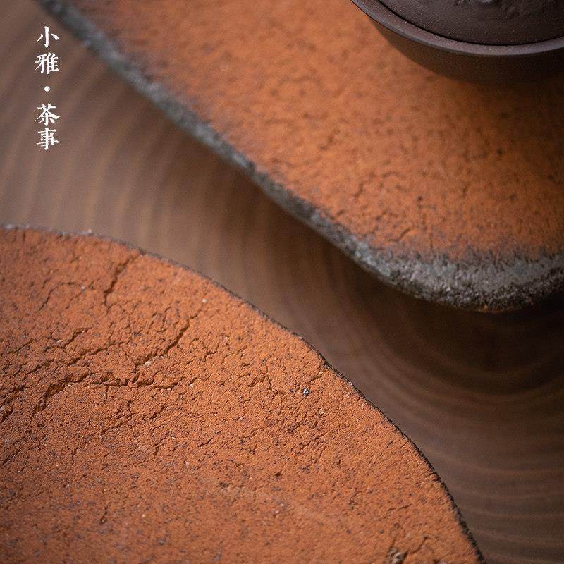 粗陶复古干泡台小型茶盘个人陶瓷家用功夫茶具配件茶托托壶养壶垫,淘宝优惠券,粉丝福利购,淘宝优惠卷