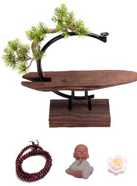 新中国风家禅宗小和尚装饰品客厅茶室书房办公室陶瓷小和尚软装饰