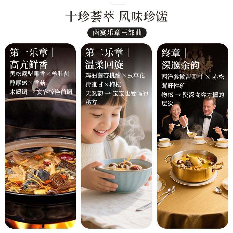 野鲜君黑松露菌菇包羊肚菌西洋参煲汤蛹虫草香菇枸杞山珍干货送礼,淘宝优惠券,粉丝福利购,淘宝优惠卷