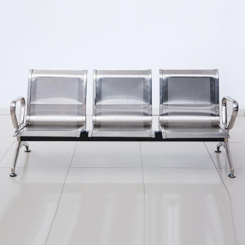 三人位不锈钢排椅不锈钢机场椅会议室等候椅车站候车椅医院等候椅 - 图1