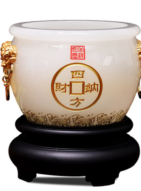 聚宝盆摆件招财聚财酒柜装饰品办公室乔迁新居礼品开业礼物高档