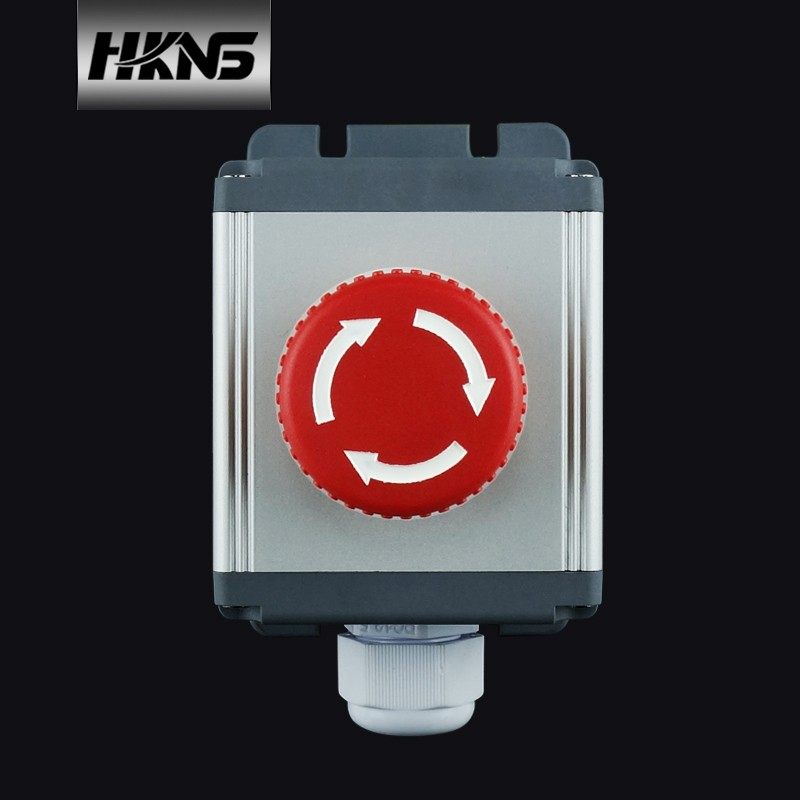 单孔急停电源锁旋钮按钮加按钮盒开关控制盒铝合金防爆65*65JS65,淘宝优惠券,粉丝福利购,淘宝优惠卷