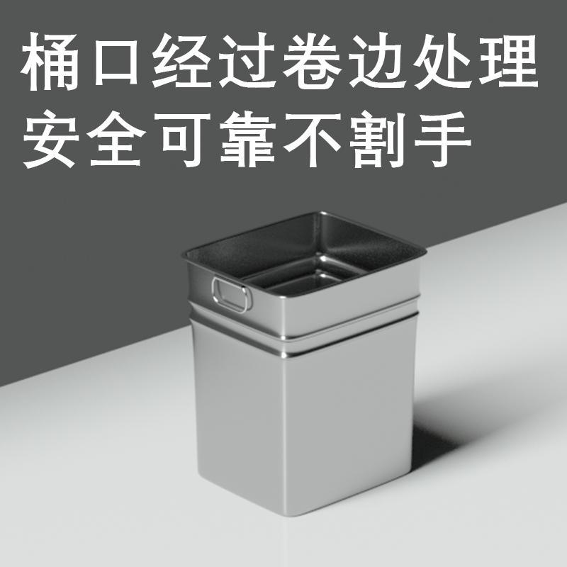 堆灰桶果皮箱内胆桶铁皮桶户外垃圾桶内桶大容量不锈钢简易防火桶 - 图3