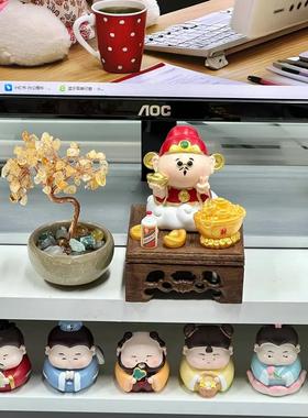 各路神仙摆件五路财神爷欢喜福气14位玄学贡品月老办公桌装饰礼物