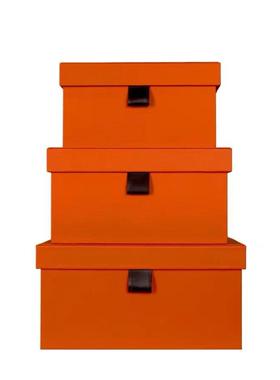 轻奢样板房间衣柜收纳箱衣帽间收纳盒皮质整理箱储物盒摆装饰设件