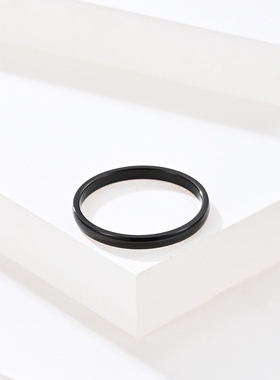 情人节2MM超细款光身紫色戒指男女时尚单身指环尾戒情侣对戒刻字