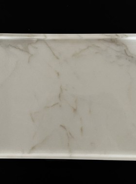 天然意大利鱼肚白鱼肚金 白色奢石大理石托盘摆件饰品可定制