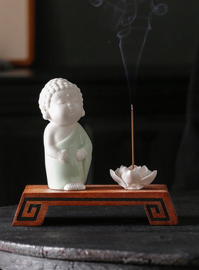 创意实木长方形正方形几何小底座六角木块搭配佛像工艺品摆件垫底