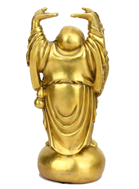 铜弥勒佛大肚佛摆件举手笑佛家居装饰摆件客厅书房工艺品