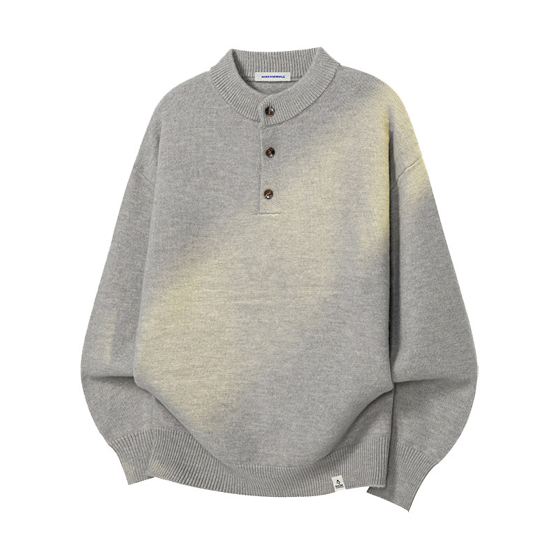 马克华菲毛衣男款冬季潮牌老钱风时尚简约圆领上衣重磅宽松针织衫,淘宝优惠券,粉丝福利购,淘宝优惠卷
