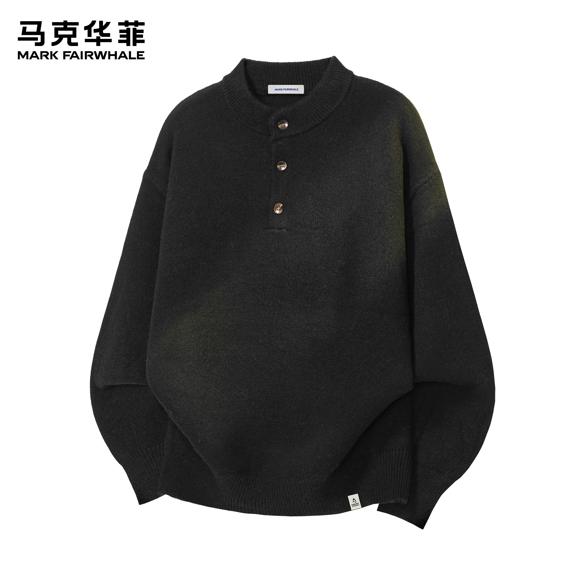 马克华菲毛衣男款冬季潮牌老钱风时尚简约圆领上衣重磅宽松针织衫,淘宝优惠券,粉丝福利购,淘宝优惠卷