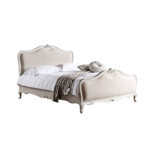 法式实木公主床 实木床头柜简欧双人床卧室床1.8米床复古床婚床 - 图3