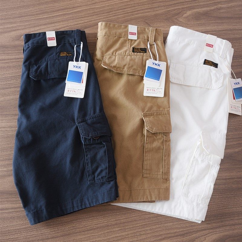 2025夏季新款美式复古水洗纯棉阿美咔叽多口袋工装短裤五分裤中裤,淘宝优惠券,粉丝福利购,淘宝优惠卷