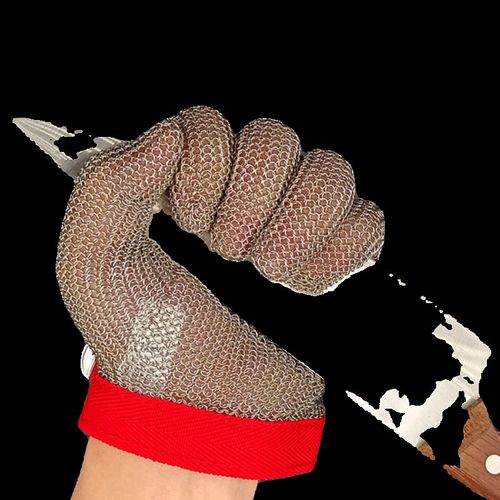 五指钢丝防切割金属手套9级防护加强款不锈钢防扎干活用杀鱼屠宰 - 图3