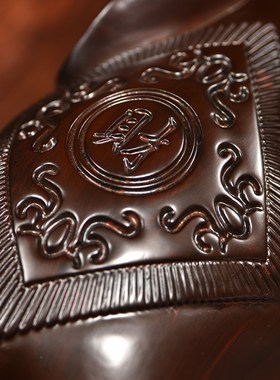 实木雕大象摆件一对镇宅招财开业礼品办公室客厅家居桌面装饰品