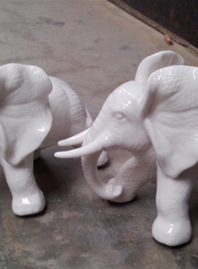 【旧城拾忆】前些年*陶瓷吉祥  找到几只白色的 怀旧/收藏