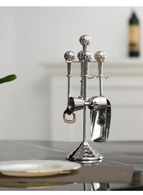 进口纯铜红酒具开瓶器起子套装欧美法式酒店厨房餐桌玄关书柜摆件