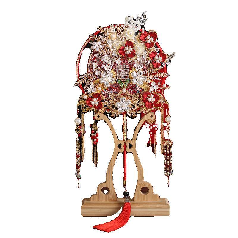 重工团扇新娘结婚扇diy材料包手工中式秀禾服喜扇婚礼高级感扇子,淘宝优惠券,粉丝福利购,淘宝优惠卷