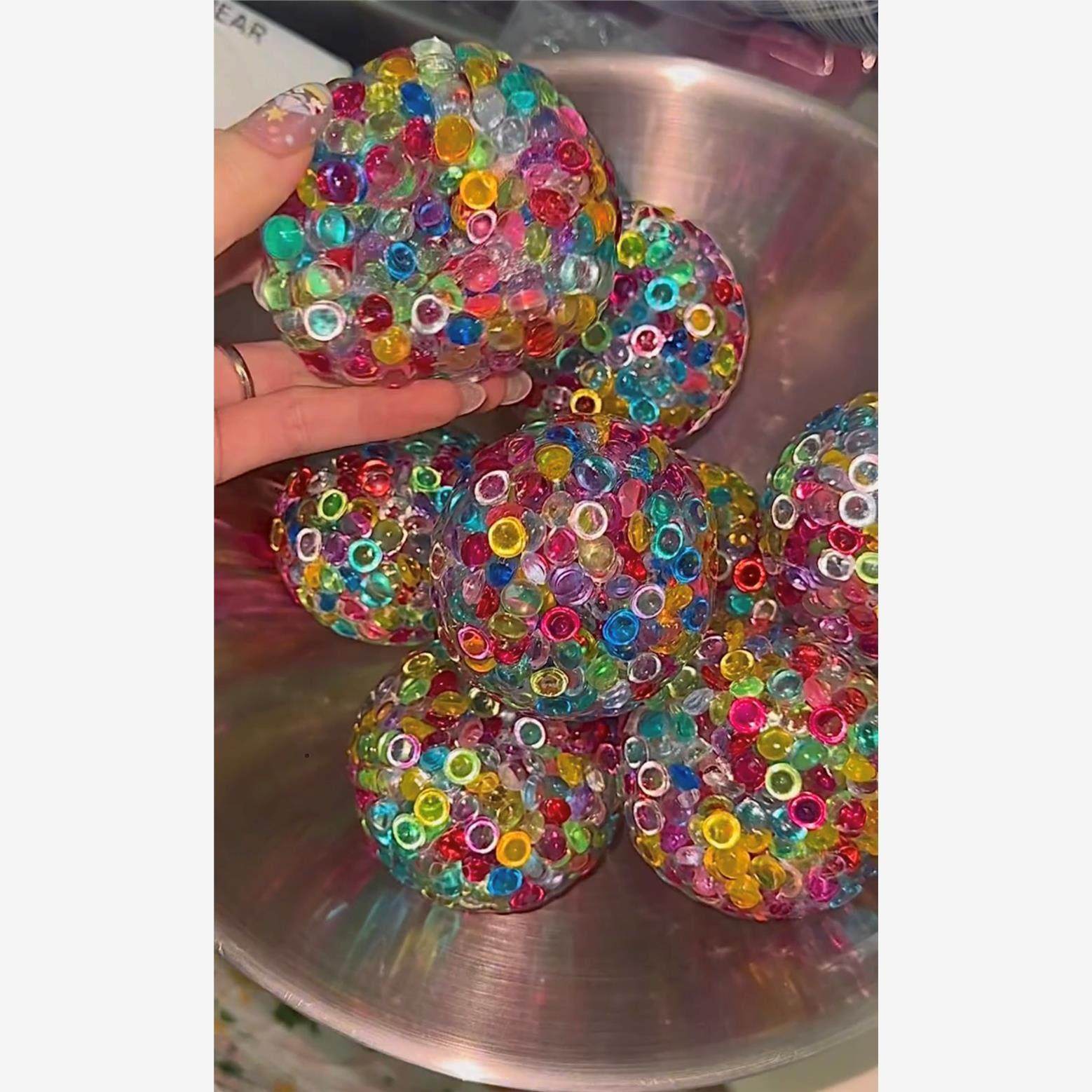 彩虹珠手作球吵吵球填充物系列捏捏球纯手工diy底胶解压儿童礼物,淘宝优惠券,粉丝福利购,淘宝优惠卷