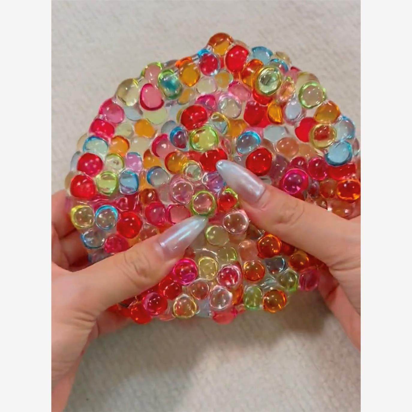 彩虹珠手作球吵吵球填充物系列捏捏球纯手工diy底胶解压儿童礼物,淘宝优惠券,粉丝福利购,淘宝优惠卷