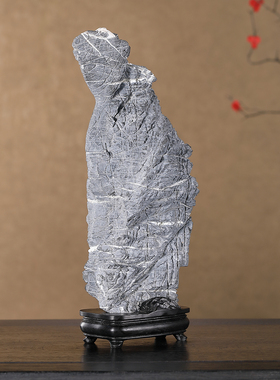 顶爷奇石原石靠山收藏灵璧石摆件
