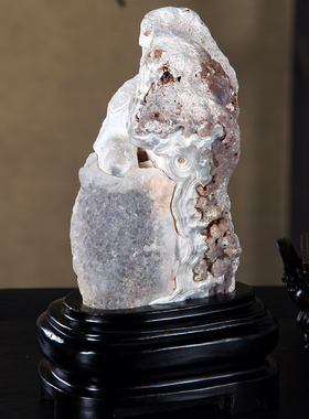 顶爷奇石原石戈壁蛋白玛瑙石摆件