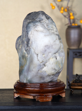 顶爷奇石原石靠山石把玩收藏摆件