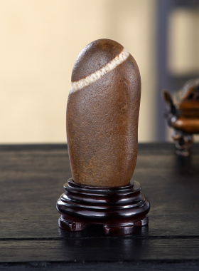 顶爷奇石原石靠山石把玩收藏摆件