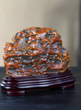 顶爷奇石原石靠山收藏戈壁石摆件