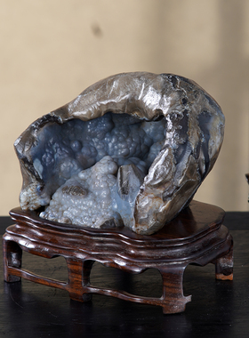 顶爷奇石原石靠山收藏玛瑙石摆件