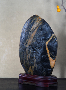 顶爷奇石原石靠山石装饰收藏摆件